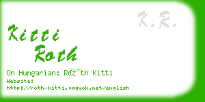 kitti roth business card